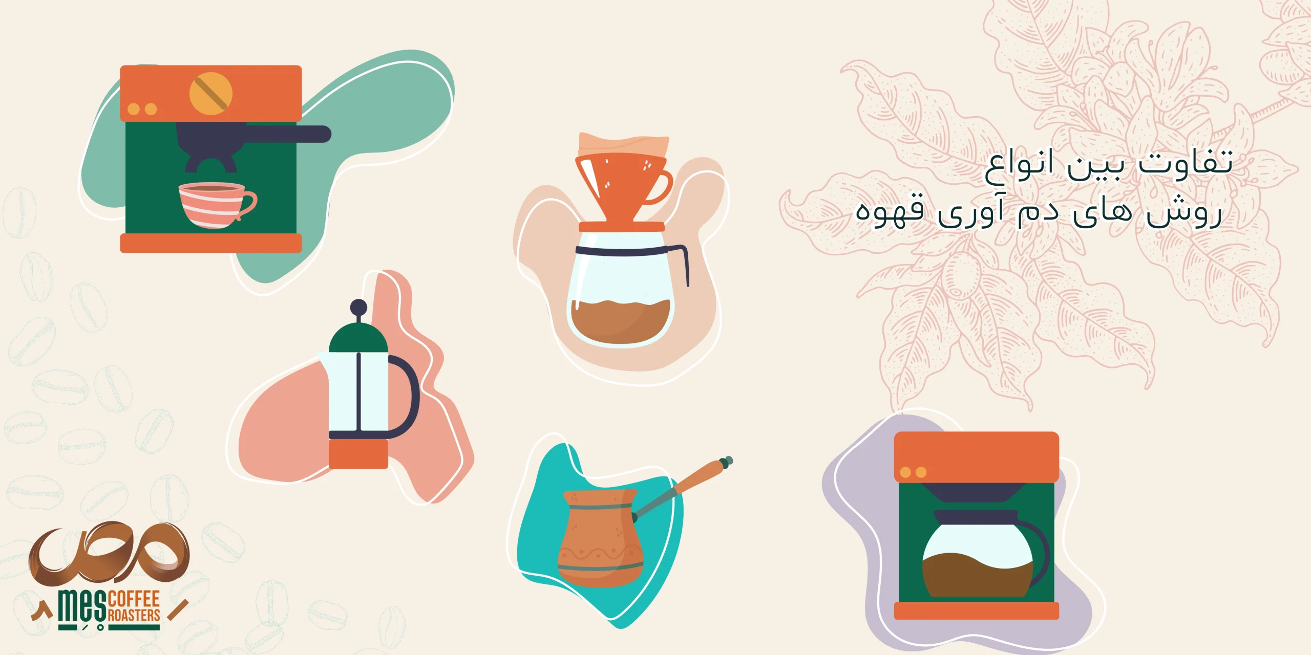 مقایسه روش های دم آوری قهوه اسپرسو، ترک، فرانسه، گلد و دمی