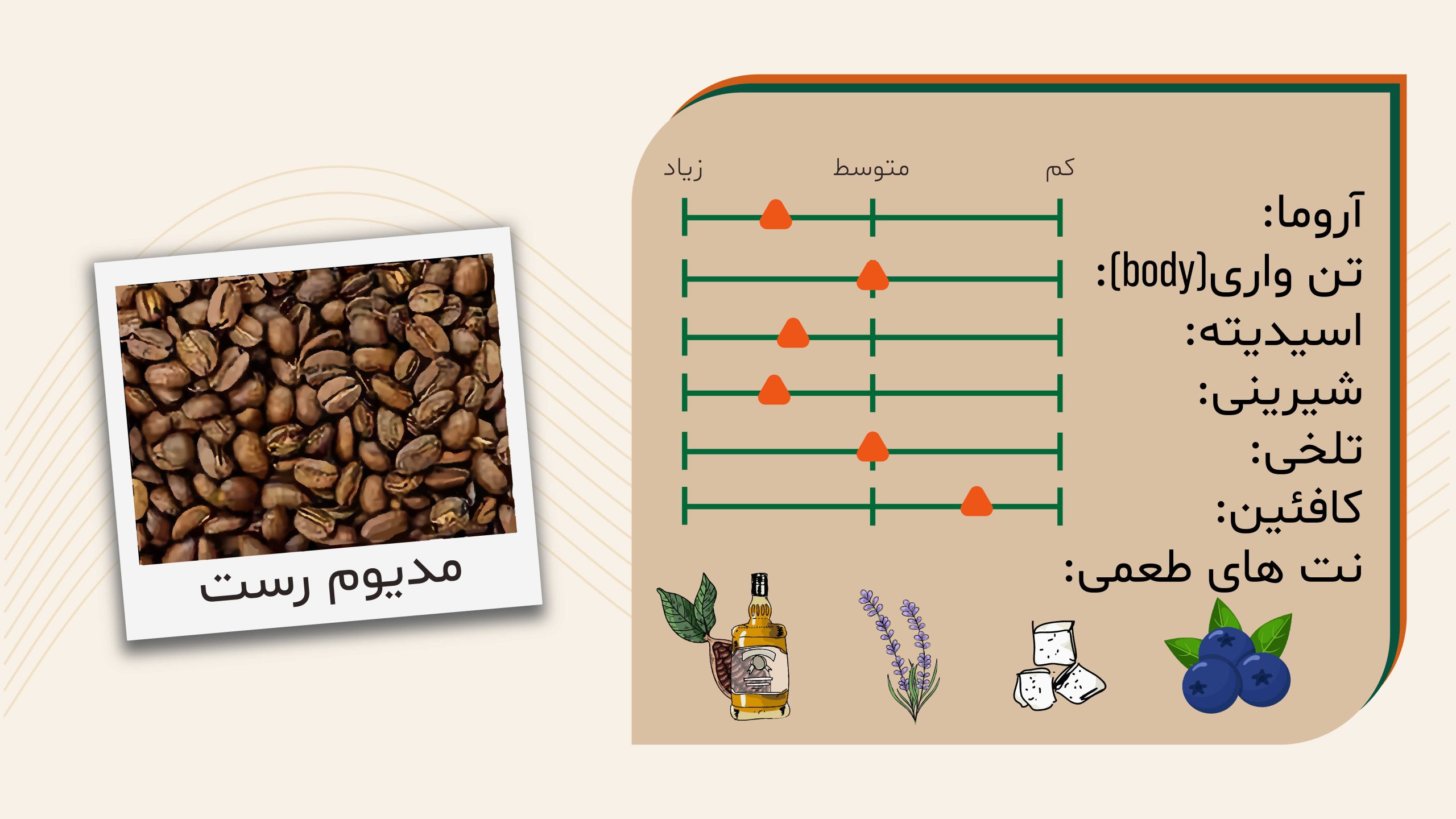 توضیحات طعمی قهوه اسپشیالتی کاستاریکا تارازو برشته کاری مص