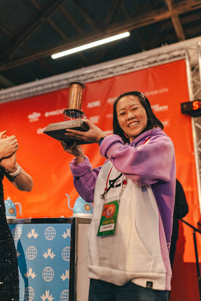 لئون ژانگ از چین نفر سوم مسابقات جهانی ایروپرس 2023 -رسپی ایروپرس فینالیست